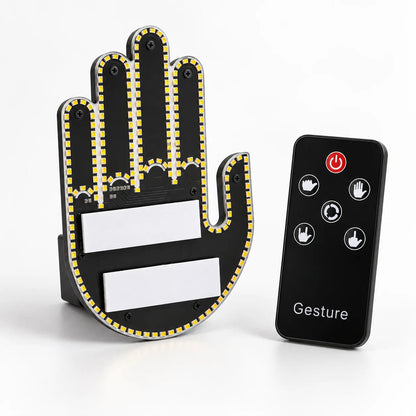FLIPGLOW LED hand sign with its remote
